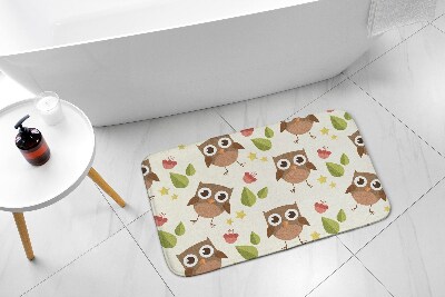 Tapis de bain Hiboux oiseaux