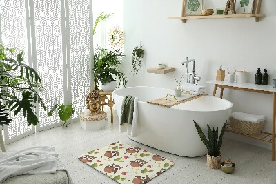 Tapis de bain Hiboux oiseaux