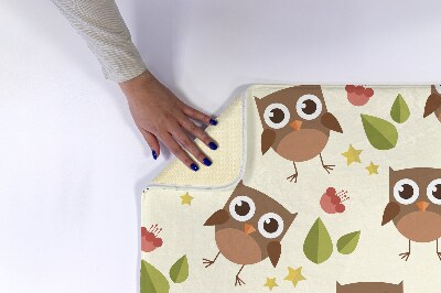 Tapis de bain Hiboux oiseaux