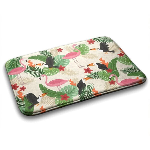 Tapis de bain Oiseaux flamants roses