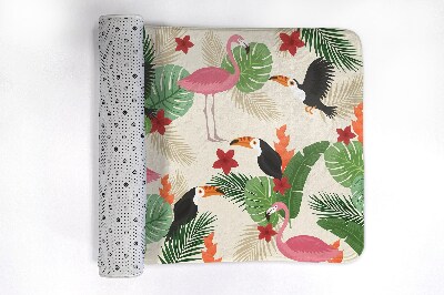 Tapis de bain Oiseaux flamants roses