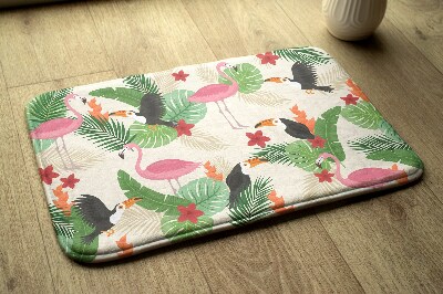 Tapis de bain Oiseaux flamants roses