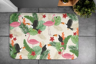 Tapis de bain Oiseaux flamants roses
