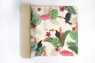 Tapis de bain Oiseaux flamants roses