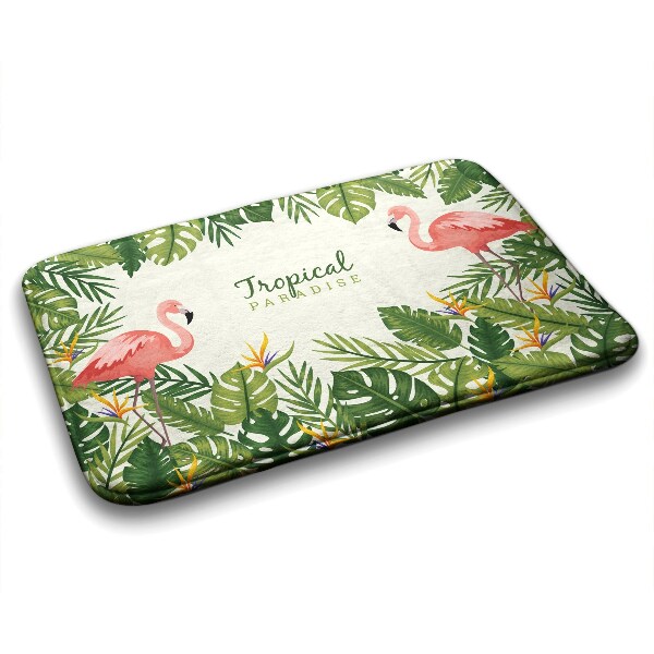 Tapis salle de bain Oiseaux flamants roses