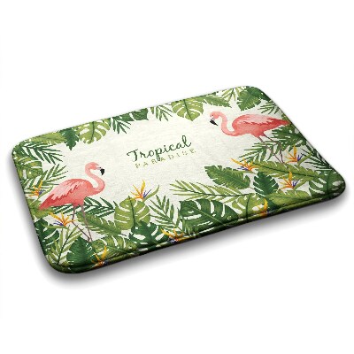 Tapis salle de bain Oiseaux flamants roses