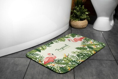 Tapis salle de bain Oiseaux flamants roses