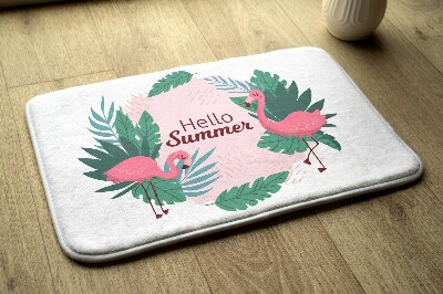 Tapis de salle de bain Flamants roses oiseaux