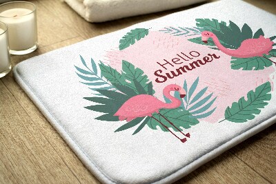 Tapis de salle de bain Flamants roses oiseaux
