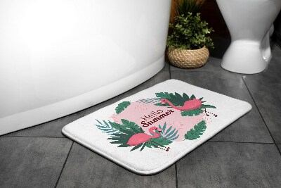 Tapis de salle de bain Flamants roses oiseaux