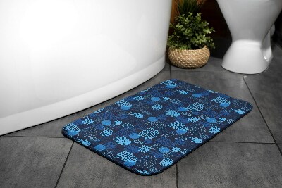Tapis bain Récif de corail bleu
