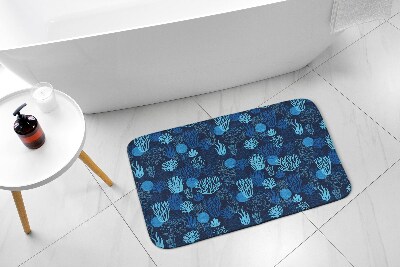 Tapis bain Récif de corail bleu