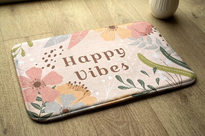Tapis salle de bain Motif floral