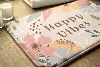 Tapis salle de bain Motif floral