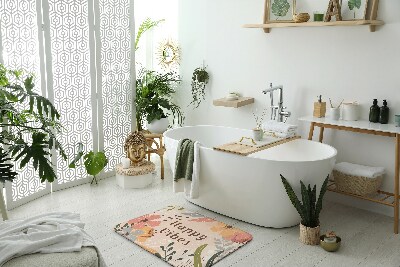 Tapis salle de bain Motif floral