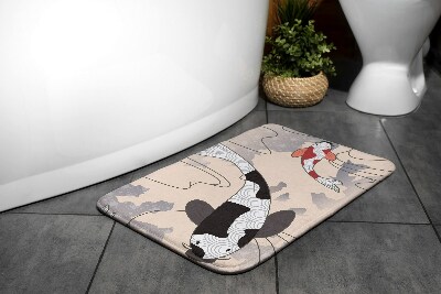 Tapis bain Carpes koï