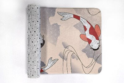 Tapis salle de bain Poisson koï