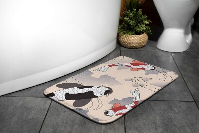 Tapis salle de bain Poisson koï