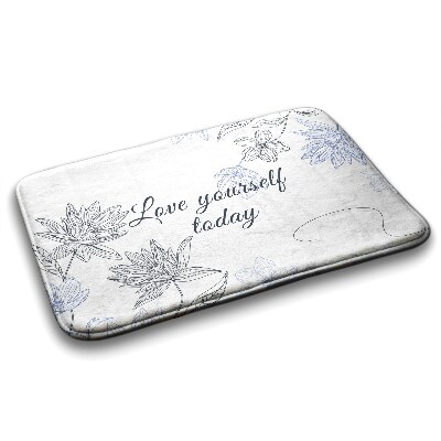 Tapis bain Fleurs minimalistes