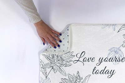 Tapis bain Fleurs minimalistes
