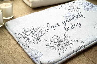 Tapis bain Fleurs minimalistes
