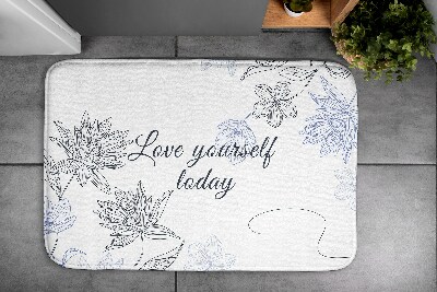 Tapis bain Fleurs minimalistes