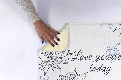 Tapis bain Fleurs minimalistes
