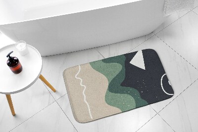 Tapis salle de bain Motif géométrique
