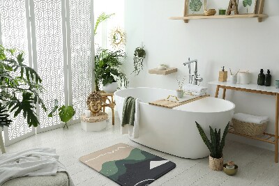 Tapis salle de bain Motif géométrique
