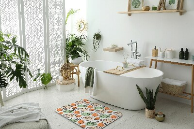 Tapis salle de bain Feuilles colorées