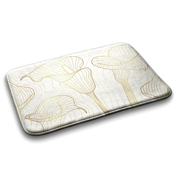 Tapis de salle de bain Lignes fleurs