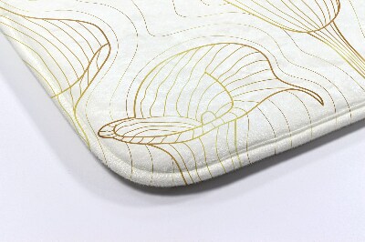 Tapis de salle de bain Lignes fleurs