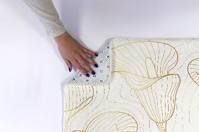 Tapis de salle de bain Lignes fleurs