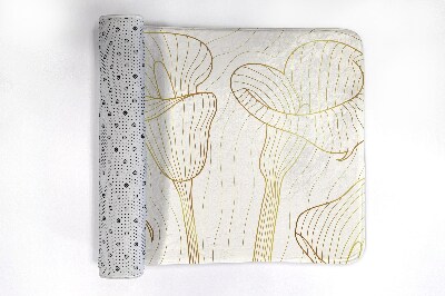 Tapis de salle de bain Lignes fleurs