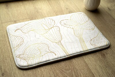 Tapis de salle de bain Lignes fleurs