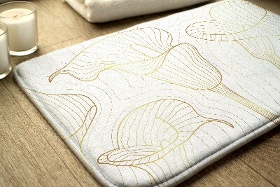 Tapis de salle de bain Lignes fleurs