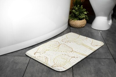 Tapis de salle de bain Lignes fleurs