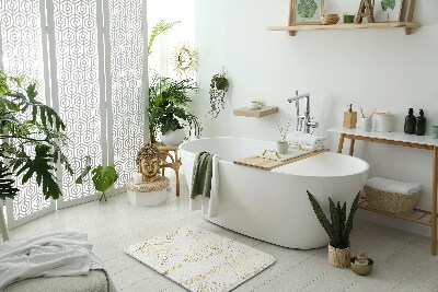 Tapis de salle de bain Lignes fleurs