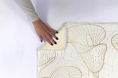 Tapis de salle de bain Lignes fleurs