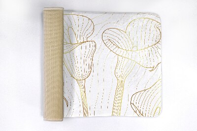 Tapis de salle de bain Lignes fleurs