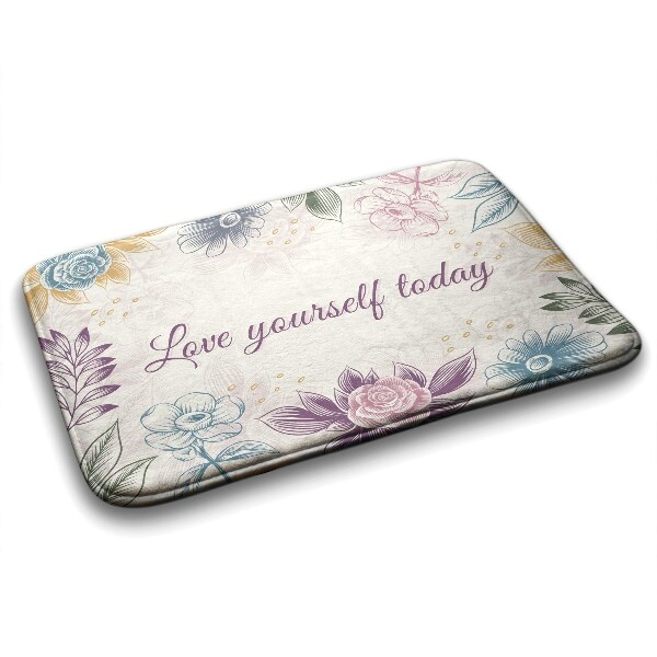 Tapis salle de bain Motif floral