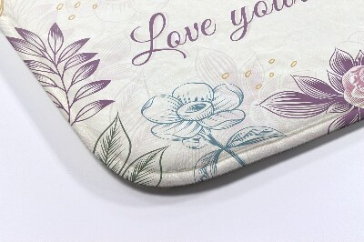 Tapis salle de bain Motif floral