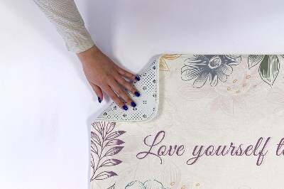 Tapis salle de bain Motif floral