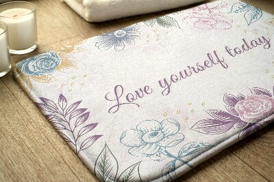 Tapis salle de bain Motif floral