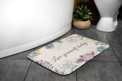 Tapis salle de bain Motif floral
