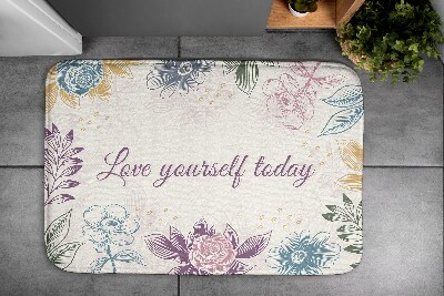 Tapis salle de bain Motif floral