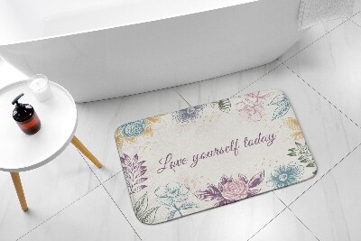 Tapis salle de bain Motif floral