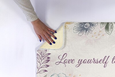 Tapis salle de bain Motif floral