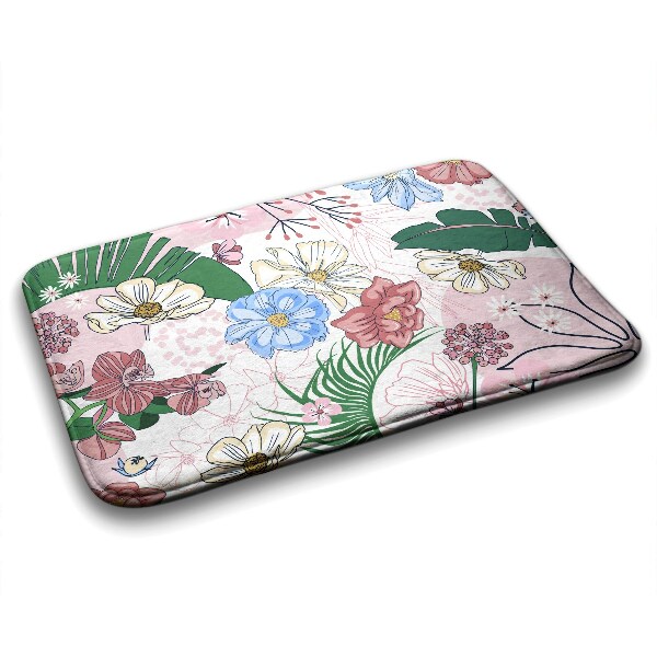Tapis de salle de bain Fleurs colorées