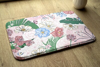Tapis de salle de bain Fleurs colorées
